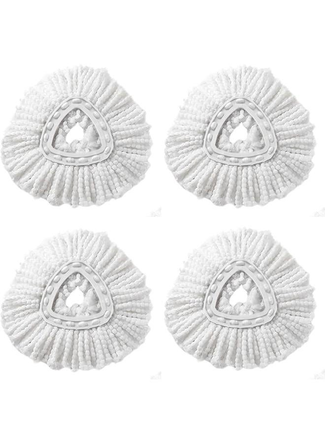 Spin Mop Heads Replacement Compatible with Vileda/O-cedar Easy Wring Spin Mop & Bucket System, O - Cedar Head Replacement for Floor Cleaning, Triangle Shape (4 Pieces) (White - Image 1