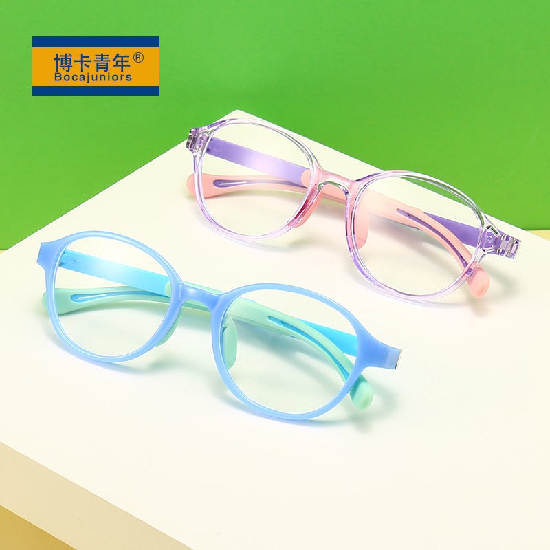 New fashion children's anti-blue light glasses children's anti-blue light TR90 flat glasses personalized box 91050 - Image 2