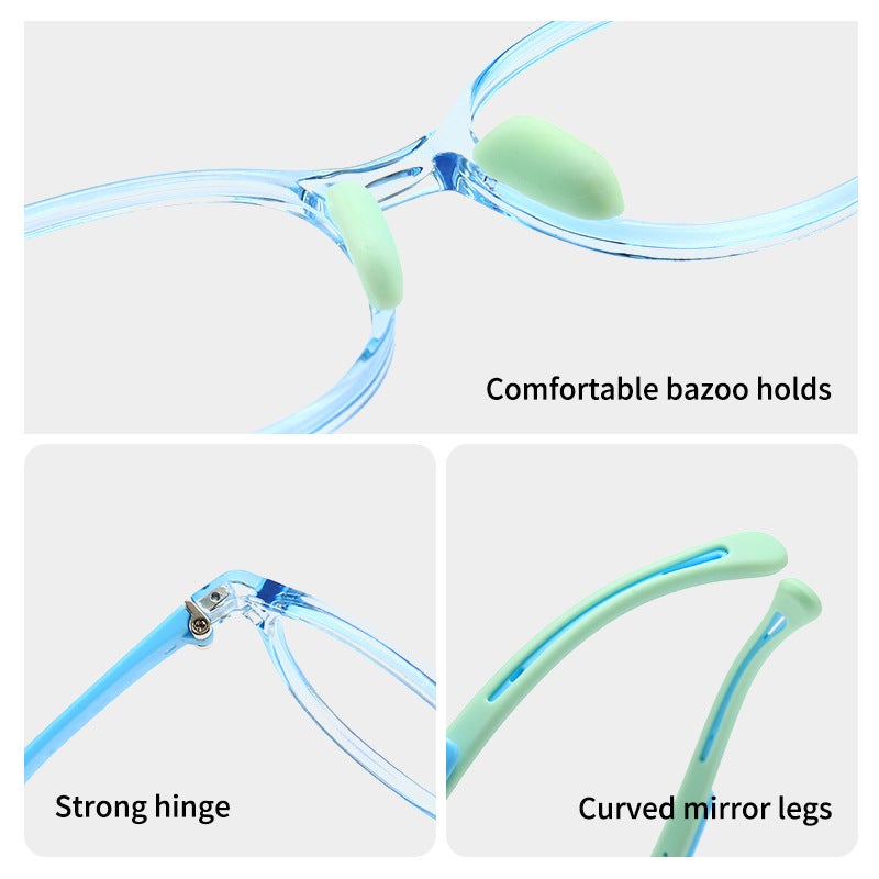 New fashion children's anti-blue light glasses children's anti-blue light TR90 flat glasses personalized box 91050 - Image 4