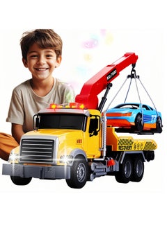 Excefore Kids Toys for 3 4 5 6 7 Years Old Boys, Kids Tow Truck with Car Toys, Large Tow Truck Toys with Working Hook Lights and Music Rescue Toys for Kids 8-12 Birthdays  - Image 1