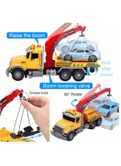 Excefore Kids Toys for 3 4 5 6 7 Years Old Boys, Kids Tow Truck with Car Toys, Large Tow Truck Toys with Working Hook Lights and Music Rescue Toys for Kids 8-12 Birthdays  - Image 2