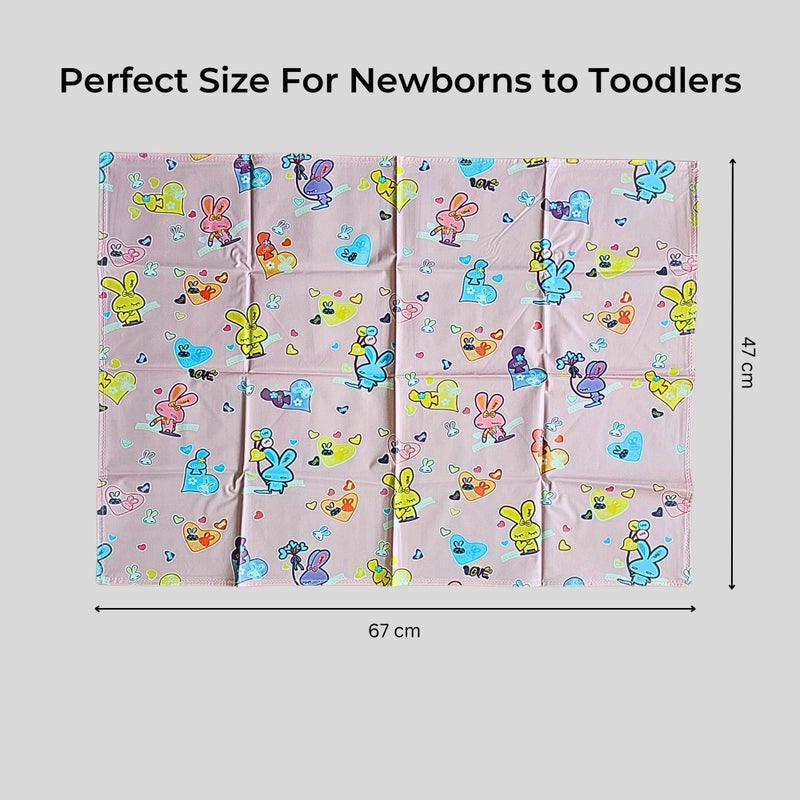 Hooper Plastic Baby Bed-Sheet | Wetting Protector Sheet | Mattress Sheet for Baby | Toddler Bed-Sheet | Thin, Printed Tiny Animal Pattern, Washable, Protects from Wetness (Multicolor Small) - Image 3