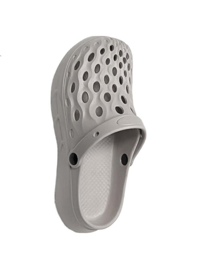 Scarecrow Men'S Summer Outdoor Beach Garden Thick-Soled Couple Women'S Slippers Anti-Slip Breathable Gray 44-45 - Image 1