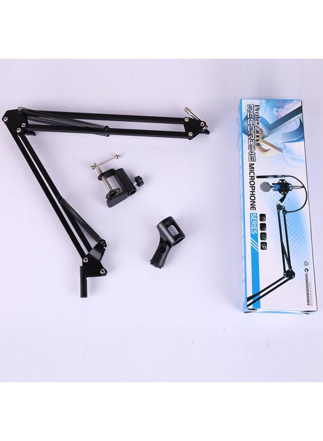 حامل ميكروفون قوسي Bn35 - حامل ميكروفون مكتبي عالمي قابل للطي لحامل الهاتف المحمول، مثالي للبث المباشر والفيديو - Image 1