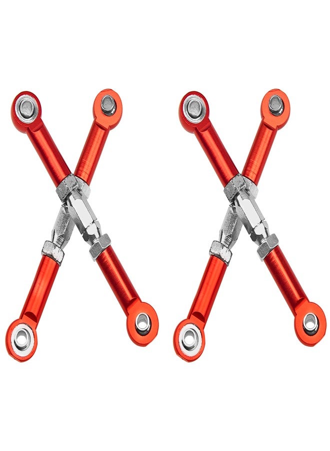 Vgoohobby Metal Turnbuckles Rod Camber Links Steering Linkage Tie Rods Pull Rod Compatible with Redcat Racing Blackout SC,SC Pro, XTE, XTE Pro,XBE,XBE Pro 1/10 RC Car (Red) - Image 4