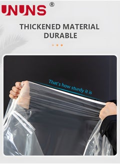UNUNS Hanging Garment Bags,Extra Large Clear Garment Rack Cover,Dustproof Waterproof Storage Bag For Wardrobe With Full Zipper,120x50x150cm  - Image 5