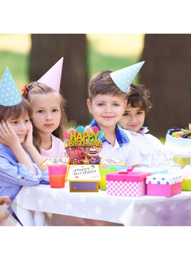 Funny Happy Birthday Pop Up Card, Sweet 3D Birthday Gift Box for Adults and Kids with Envelopes, Unique Handmade Foldable Celebration Cards - Image 5
