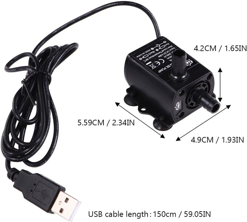General purpose design ABOOFAN Mini Brushless Dc5v Water Pump USB Submersible for Aquarium Fish Tank Cooling Circulation, Black Compact Aquarium Pump for Hydroponics and Fountains Trendy economical quality Custom sizing alternatives Wet anti slip Indoor outdoor use Diverse operating method fit Varied size selections Gulf mainstream practical design Multi option design All storage type compatible Varied global sizing picks User feedback upgraded quality Tiered purchase options Quick assemble KSA local stock All season compatible build In-house warehouse packing Trendy natural tone options Multi-goal comprehensive design Consistent single item quality Liquid tight joint Wide use compliant quality Multi-budget available picks Flexible anti-break Reliable durability - Image 2