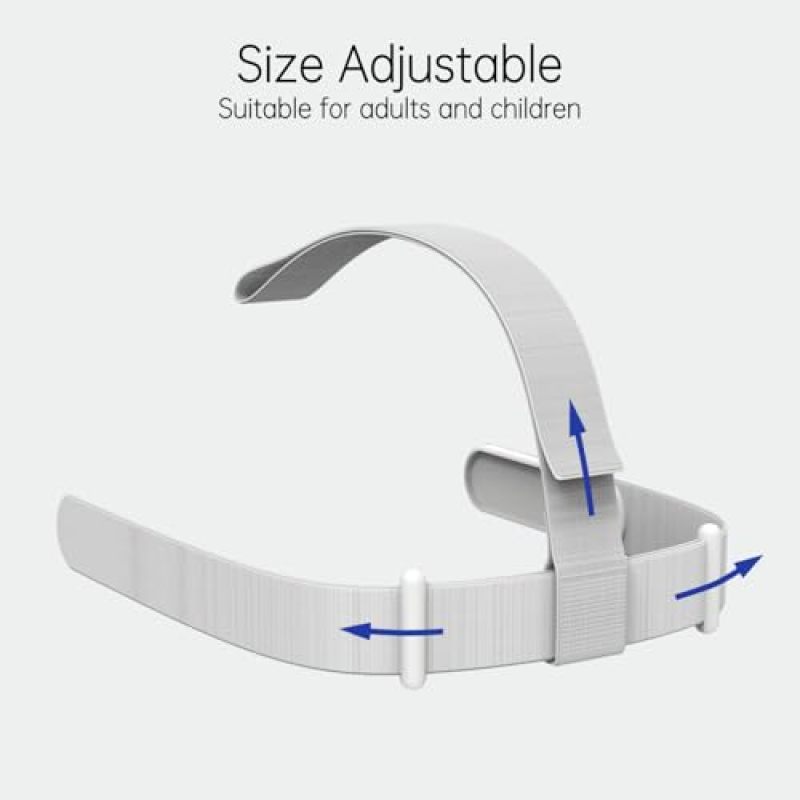 Adjustable Vr Head Strap, White Breathable Pressure-relief Design - Customized Secure Fit Replacement Head Strap For Extended Vr Gaming, Movie Sessions And Meta Quest 2 Users - Image 3