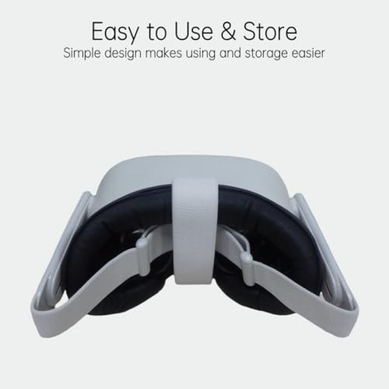 Adjustable Vr Head Strap, White Breathable Pressure-relief Design - Customized Secure Fit Replacement Head Strap For Extended Vr Gaming, Movie Sessions And Meta Quest 2 Users - Image 5