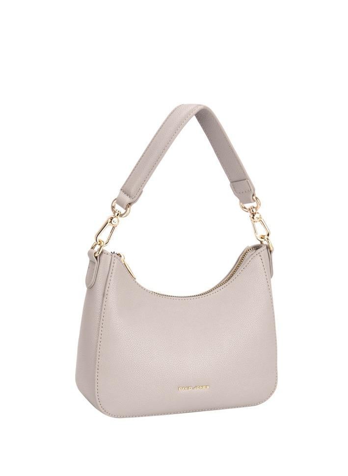 David Jones David Jones Shoulder Bag for Women, faux Leather Hobo Crossover Fashion Handbag Purse Color COCONUTCREAM