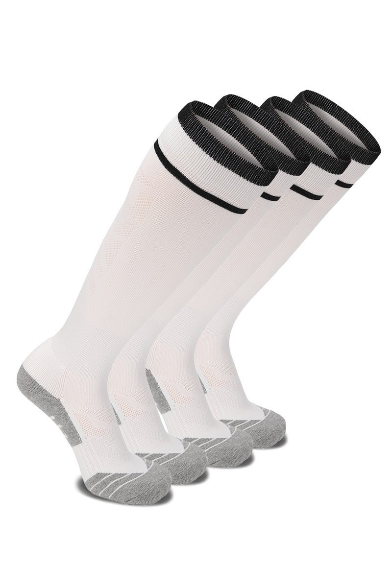 SKY WING Unisex Athletic Knee High Breathable Compression Solid Tube Soccer Football Sport Socks 1/2/3/4 Pairs for Youth Adult