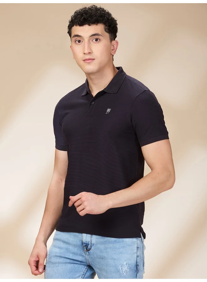 بيينغ هيومان Mens Charcoal Short Sleeve Polo T-Shirt