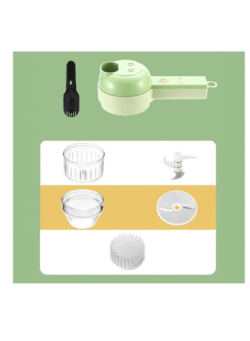 ELTRAZONE 4 In 1 Handheld Electric Vegetable Cutter Set, Portable Mini Wireless Food Processor With Brush, Processor, Garlic Chopper for Pepper Chili Onion Celery Ginger Meat - Image 5