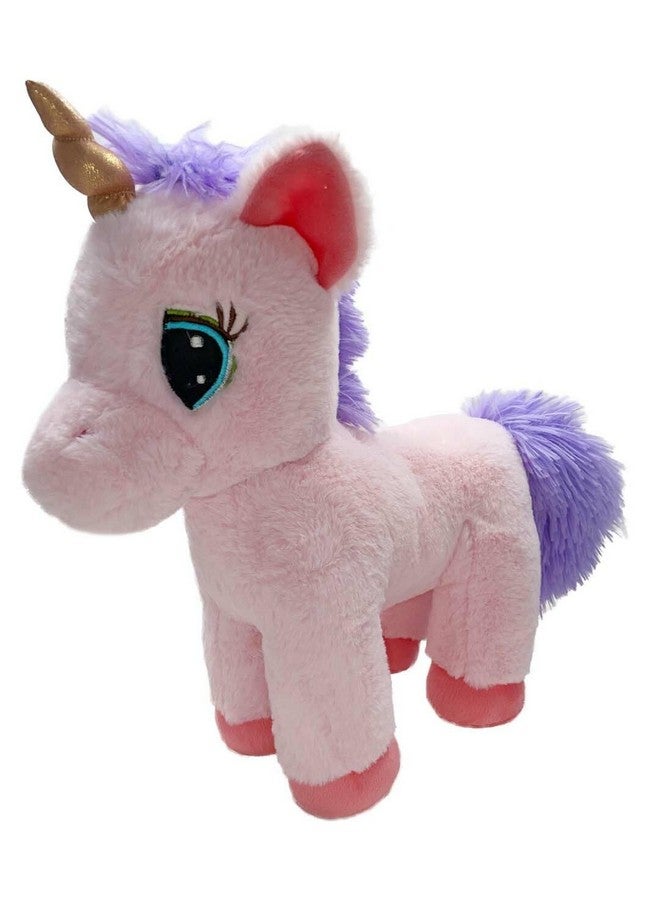 Mirada Pink And Purple Unicorn Soft Toy For Girls/Kids Glittery With Sparkling Horn Soft Stuffed Plush Animal 32Cm - Image 1
