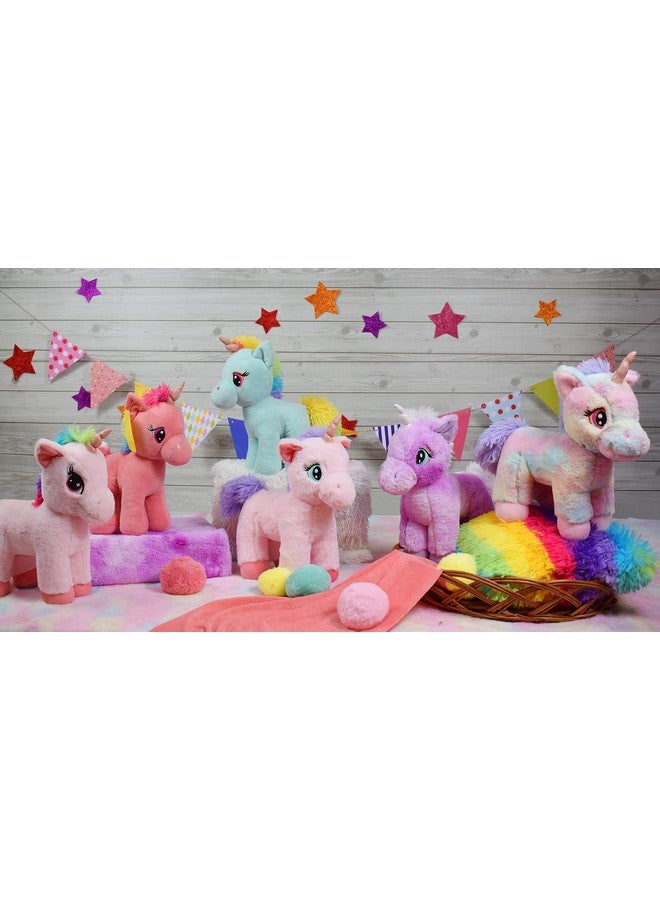 Mirada Pink And Purple Unicorn Soft Toy For Girls/Kids Glittery With Sparkling Horn Soft Stuffed Plush Animal 32Cm - Image 4