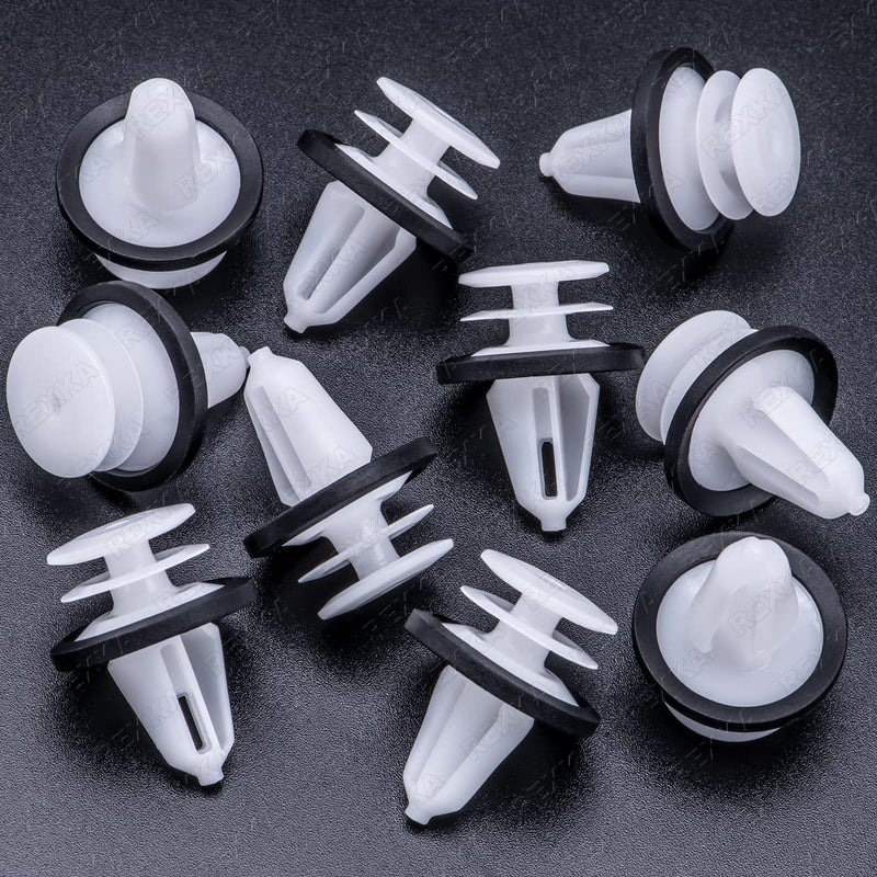 Rexka 10pcs Door Trim Panel Retainer Clip for Ford W713297-S300 C-Max Edge Escape Explorer F-150 Mustang Focus Flex Fusion Taurus Lincoln MKC MKX MKZ - Image 1