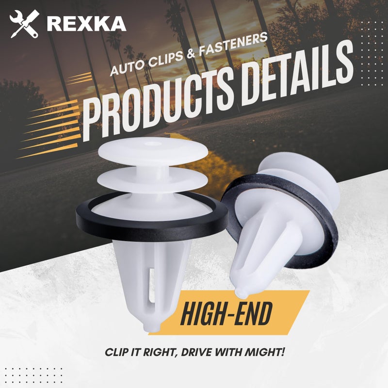 Rexka 10pcs Door Trim Panel Retainer Clip for Ford W713297-S300 C-Max Edge Escape Explorer F-150 Mustang Focus Flex Fusion Taurus Lincoln MKC MKX MKZ - Image 4