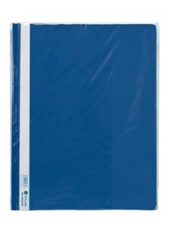 ATLAS 12-Piece Flat Clear View Folder File Dark Blue 