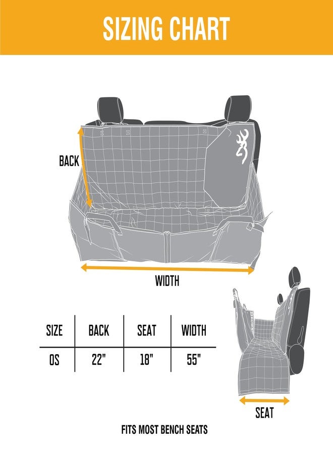 براوننج غطاء مقعد خلفي متين لحماية المقعد الخلفي لعربة الحيوانات الأليفة من براوننج، لون كاكي/كاكي فاتح. - Image 4