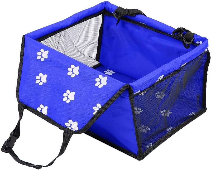 Foldable Car Pet Dog Seat Cover, Oxford Fabric Pet Carrier with Mesh Window, Blue Portable Backseat Protector for Dogs, Anti - Slip and Tear - for Travel - Image 1