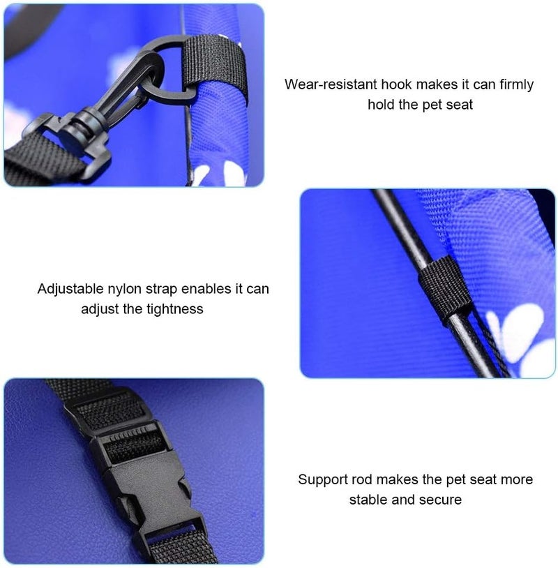 Foldable Car Pet Dog Seat Cover, Oxford Fabric Pet Carrier with Mesh Window, Blue Portable Backseat Protector for Dogs, Anti - Slip and Tear - for Travel - Image 2