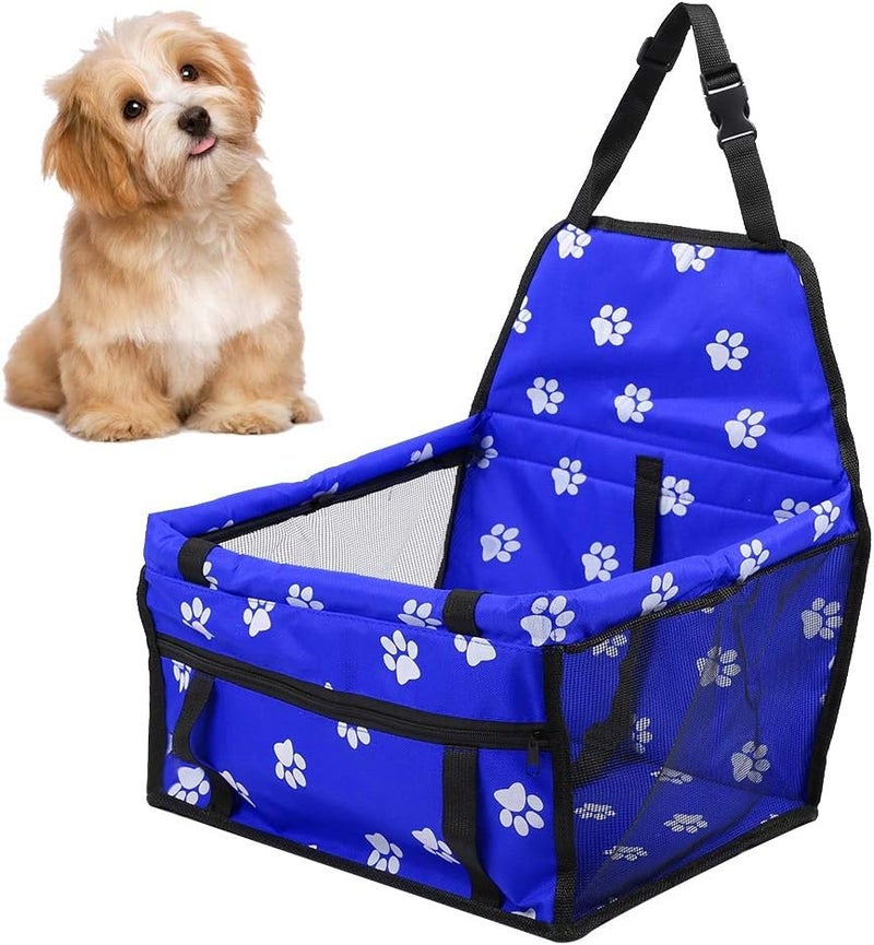 Foldable Car Pet Dog Seat Cover, Oxford Fabric Pet Carrier with Mesh Window, Blue Portable Backseat Protector for Dogs, Anti - Slip and Tear - for Travel - Image 5