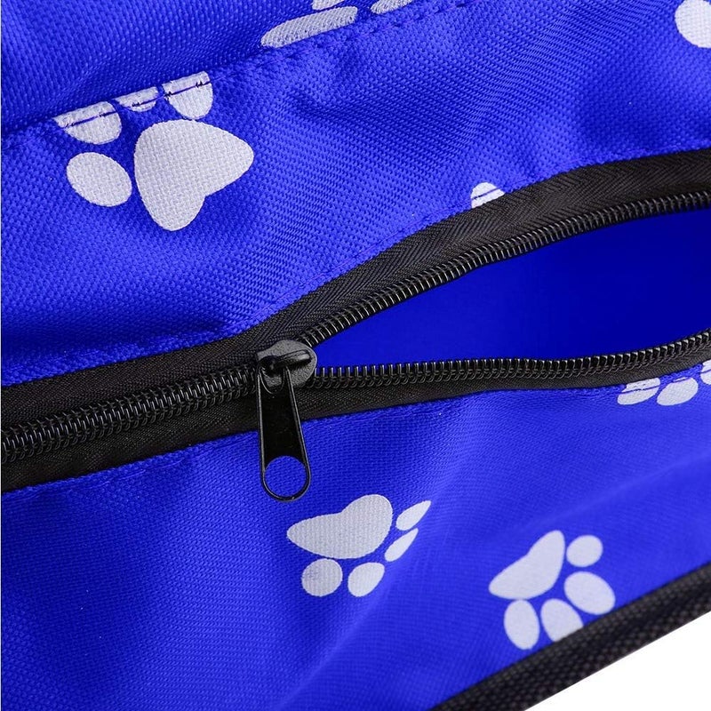 Foldable Car Pet Dog Seat Cover, Oxford Fabric Pet Carrier with Mesh Window, Blue Portable Backseat Protector for Dogs, Anti - Slip and Tear - for Travel - Image 4