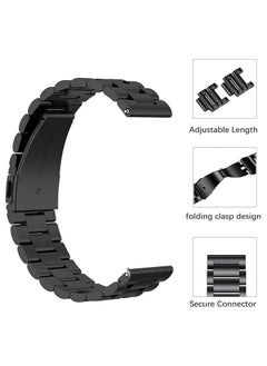 Strap for Xiaomi Redmi Watch 5 Active, [Stainless Steel Replacement Bracelet] [Wear-Resistant] [Corrosion Resistance], Band for Xiaomi Redmi Watch 5 Active - Black