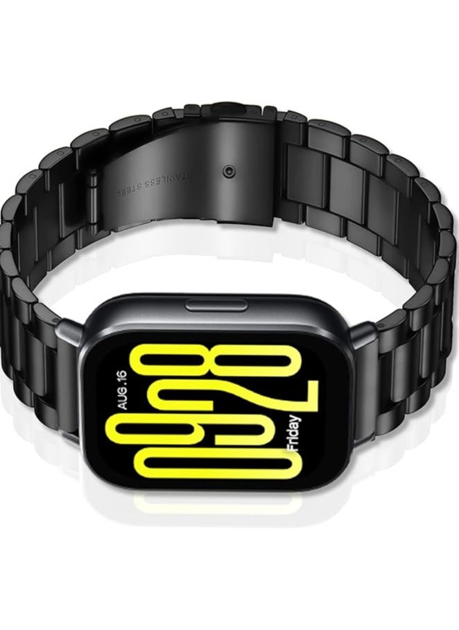 Generic - Strap for Xiaomi Redmi Watch 5 Active, [Stainless Steel Replacement Bracelet] [Wear-Resistant] [Corrosion Resistance], Band for Xiaomi Redmi Watch 5 Active - Black - Image 1