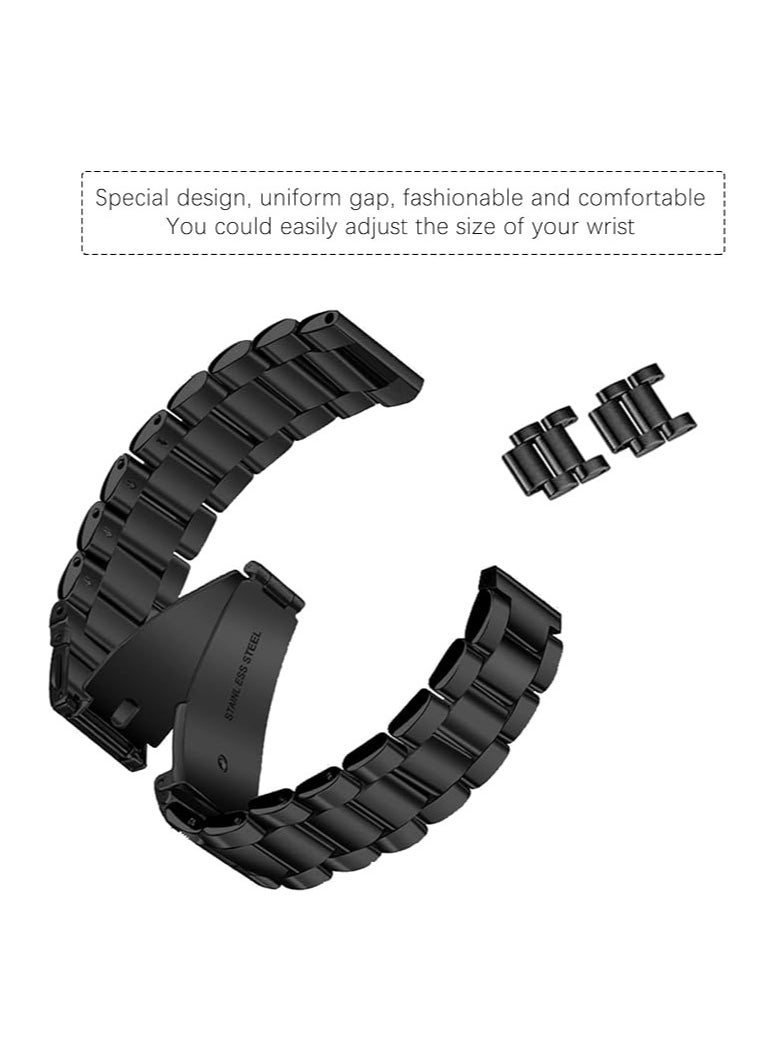 Generic - Strap for Xiaomi Redmi Watch 5 Active, [Stainless Steel Replacement Bracelet] [Wear-Resistant] [Corrosion Resistance], Band for Xiaomi Redmi Watch 5 Active - Black - Image 1