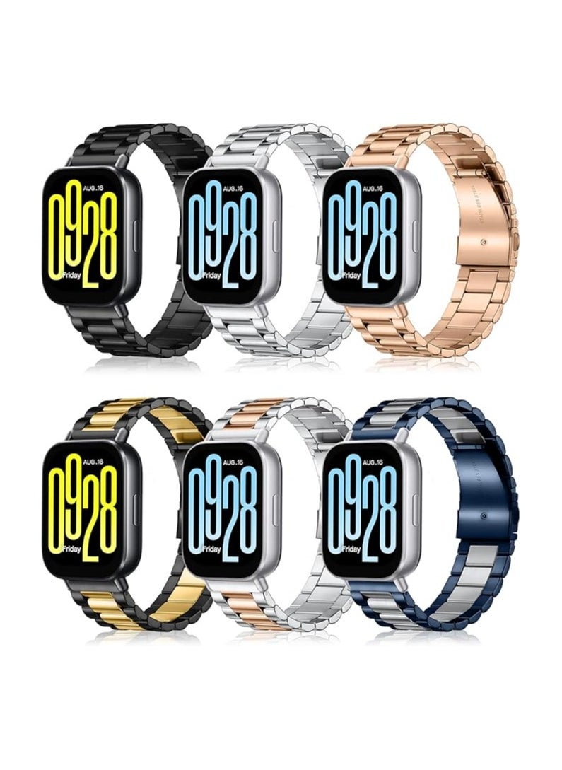 Generic - Strap for Xiaomi Redmi Watch 5 Active, [Stainless Steel Replacement Bracelet] [Wear-Resistant] [Corrosion Resistance], Band for Xiaomi Redmi Watch 5 Active - Black - Image 1