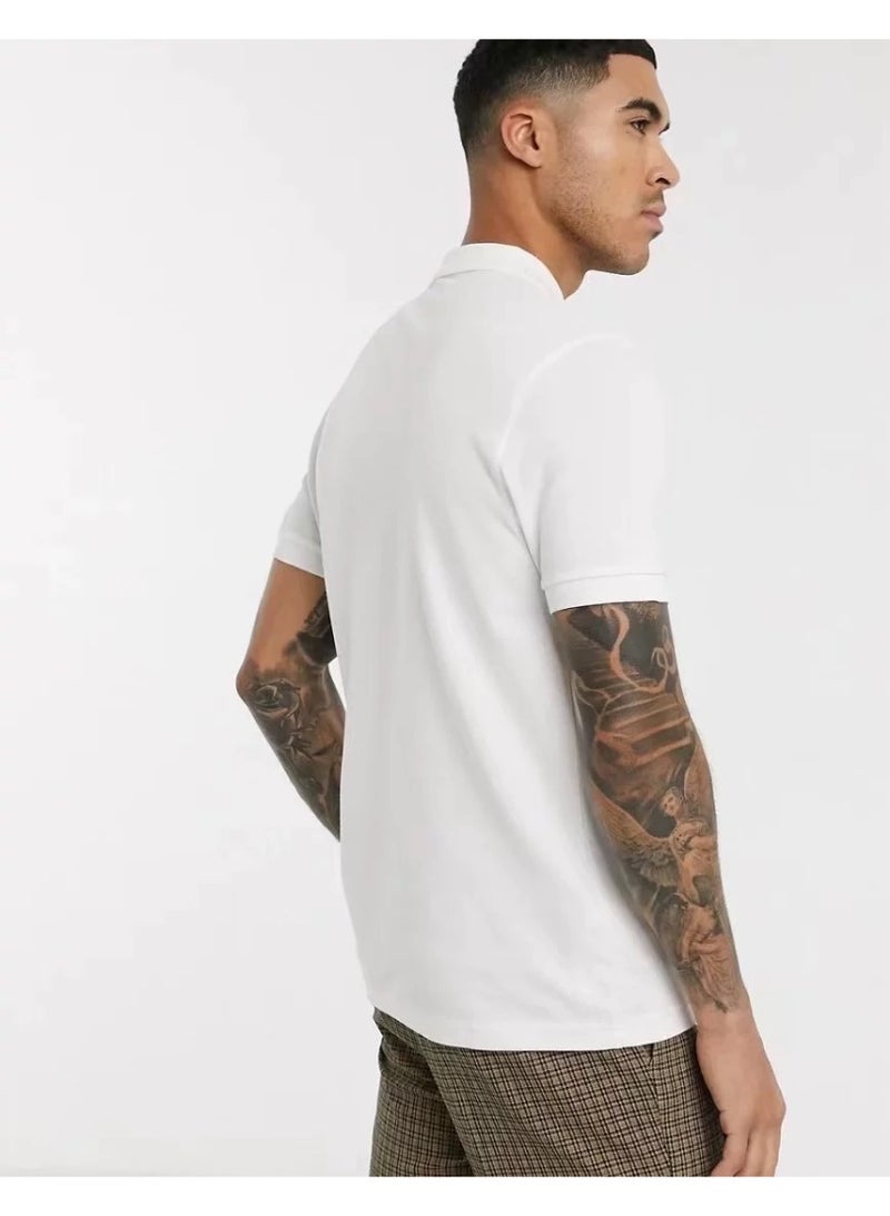 فريد بيري بولر رجالي موديل ضيق (Slim Fit) - قميص بولو بكمام قصير للعمل والاسترخاء - Image 2