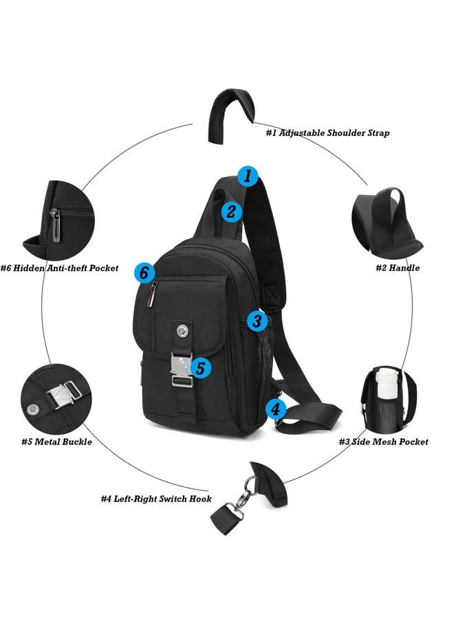 NICGID Sling Bag Chest Shoulder Backpack Crossbody Bags for Tablet Laptop Outdoor Hiking Men Women - Image 3