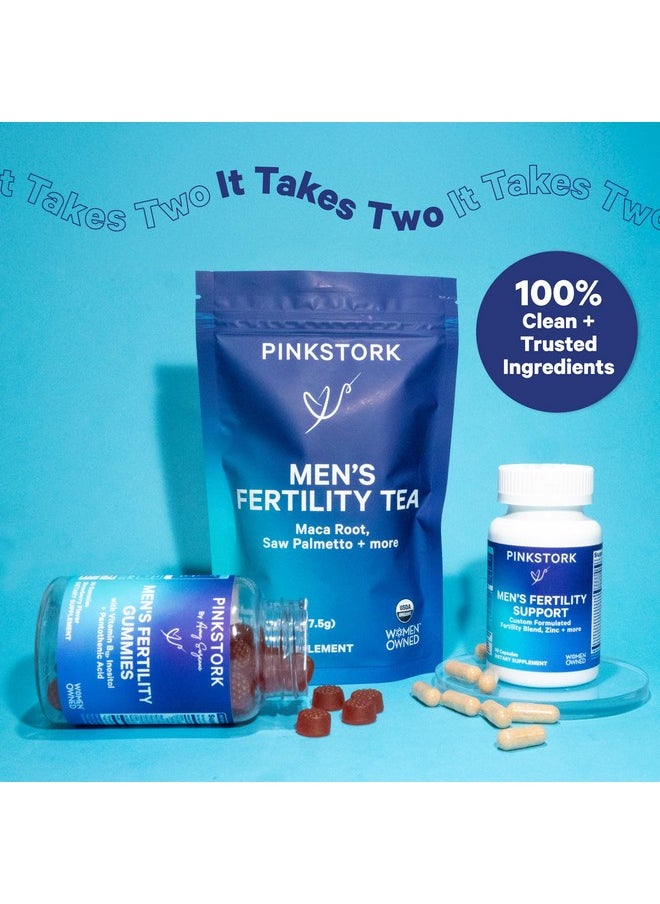 Pink Stork - Blue Stork Fertility Supplements for Men - Supports Conception for Him - Male Prenatal Vitamins with Maca Root, Ashwagandha, Folate, B12 - Sperm Heath, Drive, Motility - 60 Capsules - Image 1