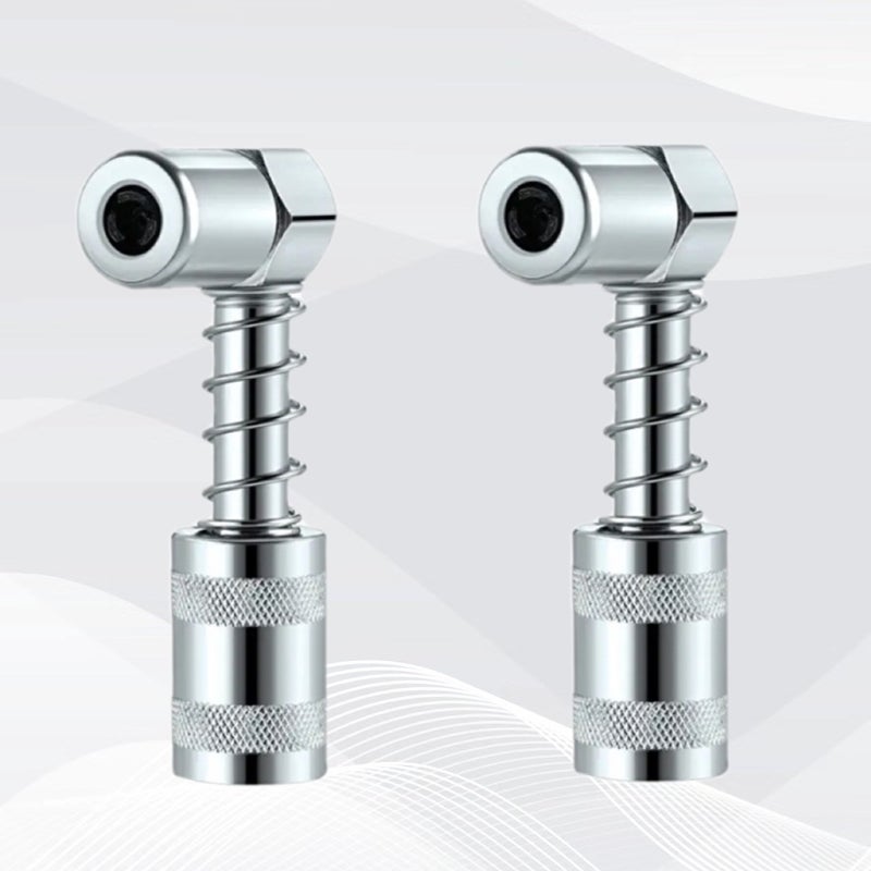 90 Degree Grease Nozzle Grease Gun Lubrication Tool Accessories Grease Coupler Connector 2 Assembled Large Sleeve - Image 3