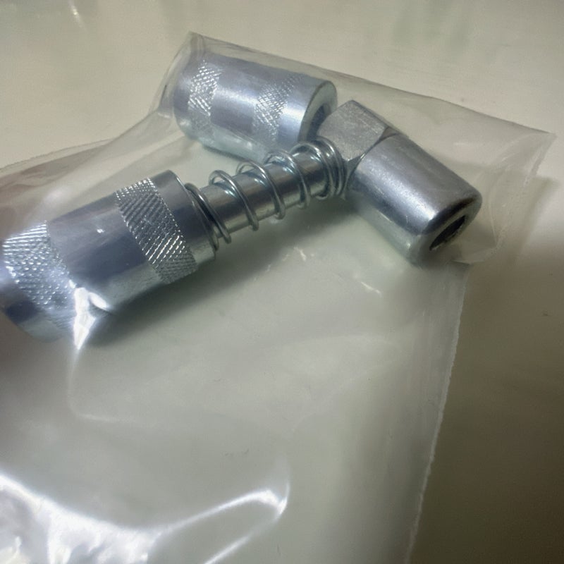 90 Degree Grease Nozzle Grease Gun Lubrication Tool Accessories Grease Coupler Connector 2 Assembled Large Sleeve - Image 4