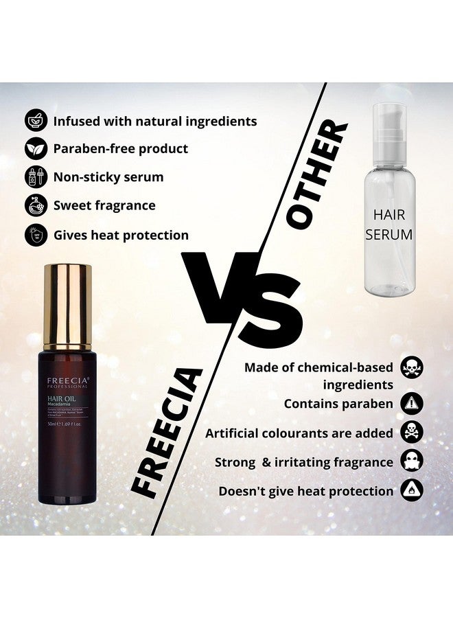 freecia Professional Hair Serum For Women Men/Macadamia Natural Oil Serums For Dry Frizzy Brittle Culs/Head Treatment For Straightening Smoothing Dandruff Bounce All Hair Type - Image 3