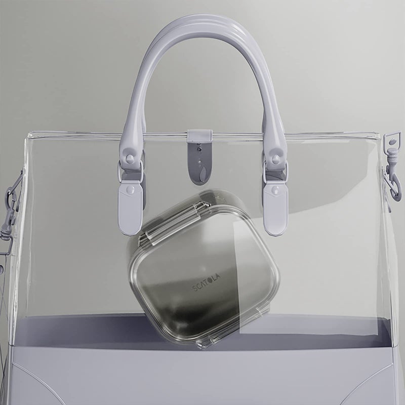 loevcc Retainer Case, Retainer Cleaner Case, Unique Denture Bath with Drain Tray, Suitable for Dentures, Denture Bridges, Partial Dentures, Traditional Braces, Etc. (Black) - Image 4