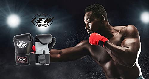 LEW 10OZ Black/Grey Training Boxing Gloves - Image 5