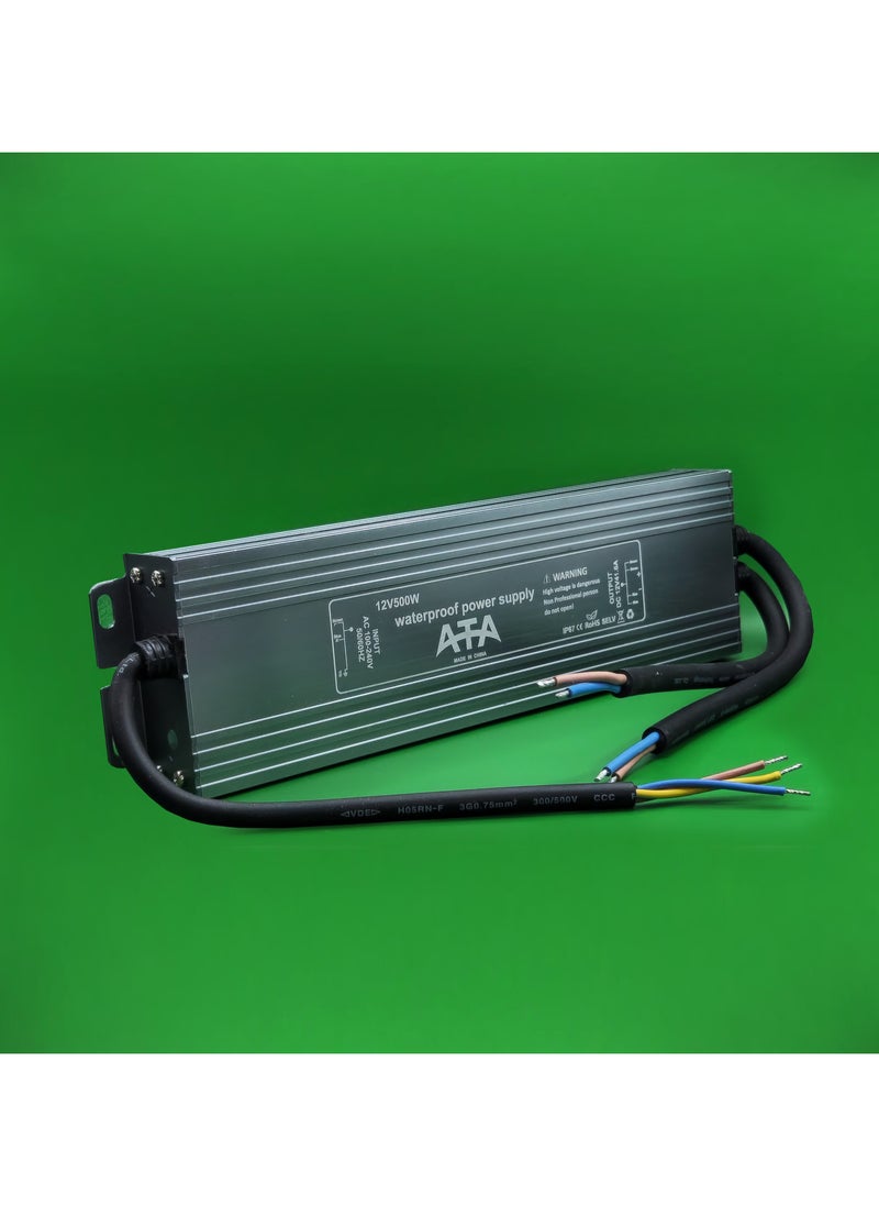 ATA 12V500W Power Supply IP67 Waterproof Transformer  - Image 1