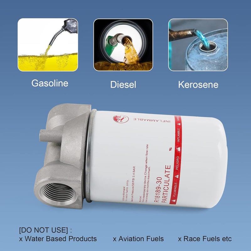 DICMIC High Flow Fuel Filter - 1” NPT 30 Micron - Image 5