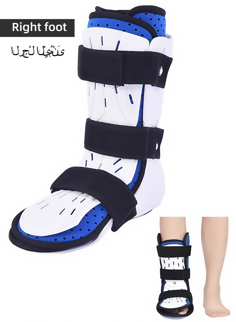Foot Splint Ankle Brace Corrector Foot Drop Posture Plantar Fasciitis Night Splint with Breathable Material Lightweight Ankle Foot Brace Stabiliser for Right Foot Use - Image 1