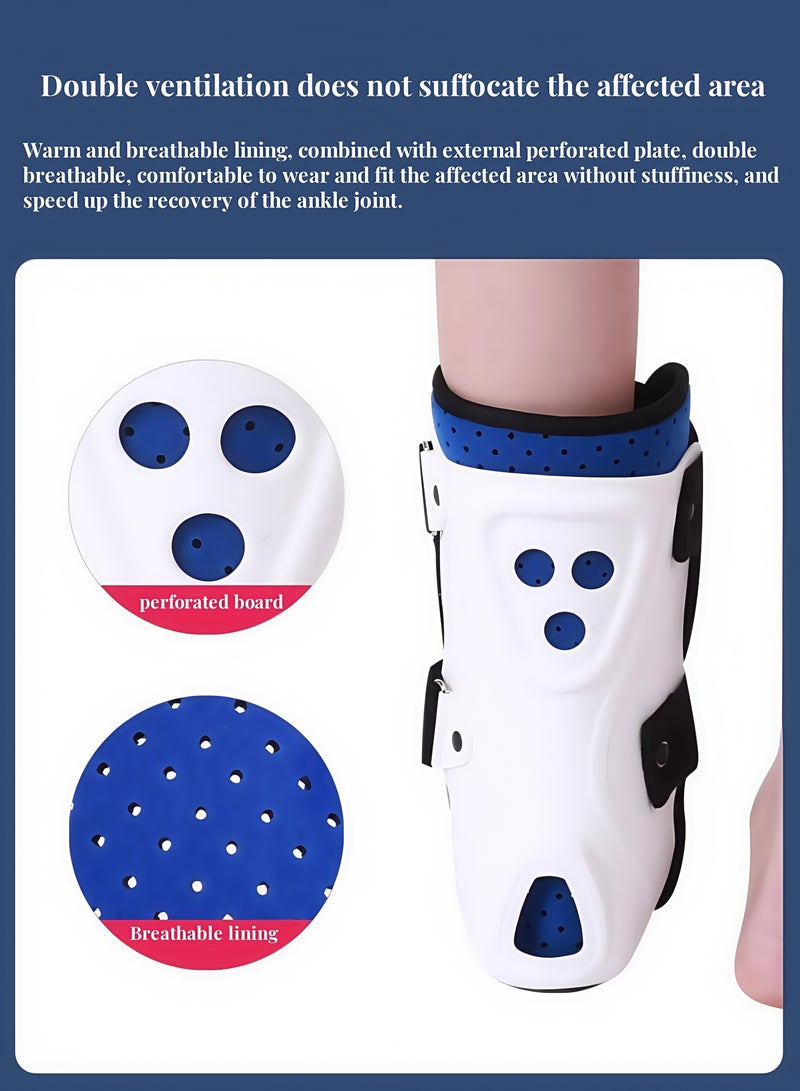 Foot Splint Ankle Brace Corrector Foot Drop Posture Plantar Fasciitis Night Splint with Breathable Material Lightweight Ankle Foot Brace Stabiliser for Right Foot Use - Image 4