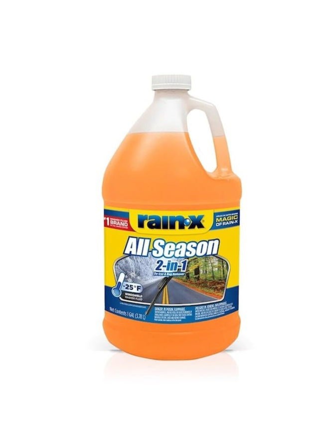 Rain-x 113645 De-icer & Bug Remover Windshield Washer Fluid, 1 Gallon (Pack of 6)