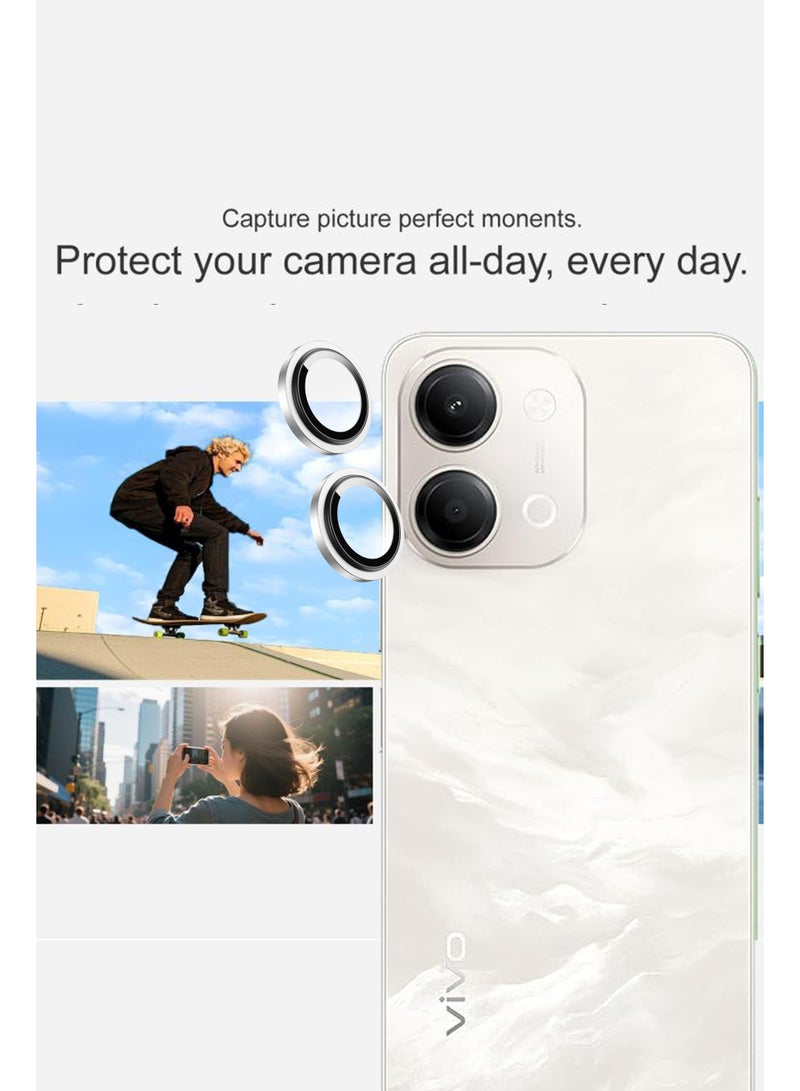 For VIVO Y21 5G (2026)/Y11 5G(2026) -  Silver Camera Lens Protector, 9H Tempered Glass, Anti-Scratch, Case Friendly, Does Not Affect Night Shots, HD Clear - Image 3