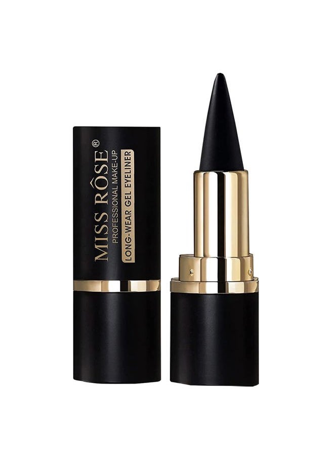 MISS ROSE M MISS ROSE M Gel/Cream Eyeliner Tool Smudge Proof Matte Black Eye-liner Pencil Tattoo Eyeliner Pen, Eyeliner Gel Stick Makeup Eye-liners for Women Girls (Black)  - Image 1