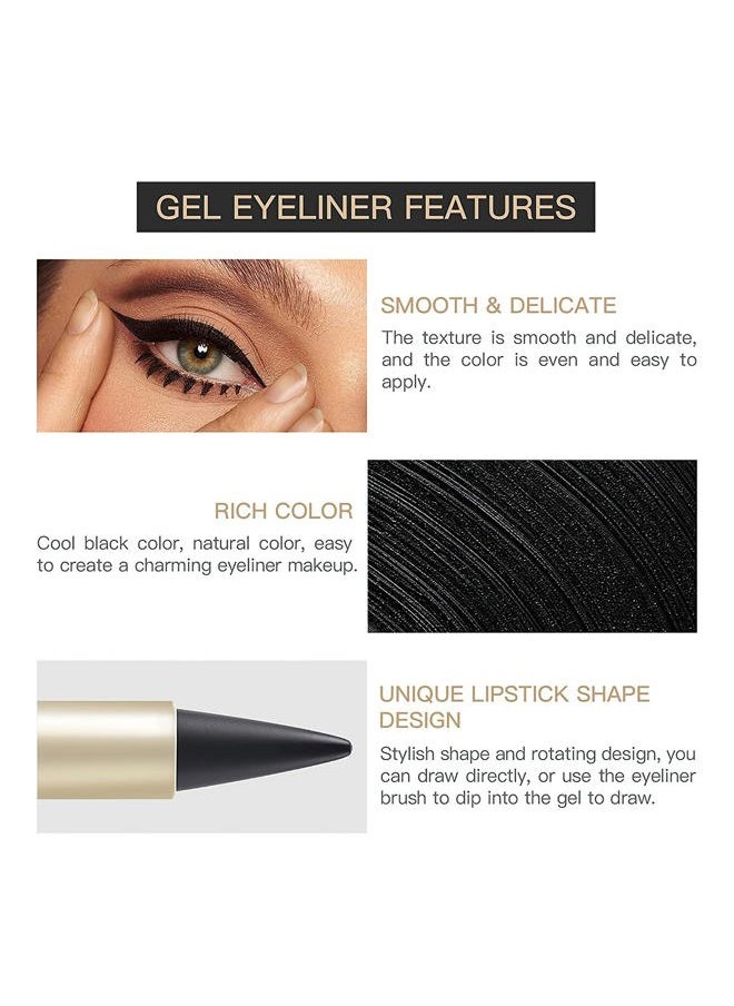 MISS ROSE M MISS ROSE M Gel/Cream Eyeliner Tool Smudge Proof Matte Black Eye-liner Pencil Tattoo Eyeliner Pen, Eyeliner Gel Stick Makeup Eye-liners for Women Girls (Black)  - Image 5