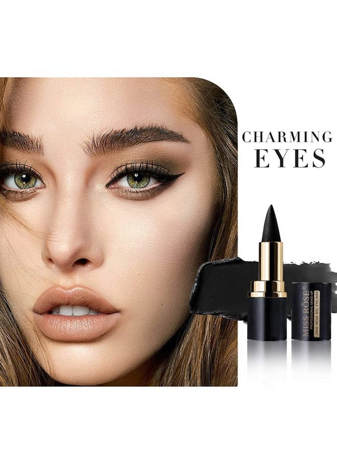 MISS ROSE M MISS ROSE M Gel/Cream Eyeliner Tool Smudge Proof Matte Black Eye-liner Pencil Tattoo Eyeliner Pen, Eyeliner Gel Stick Makeup Eye-liners for Women Girls (Black)  - Image 3