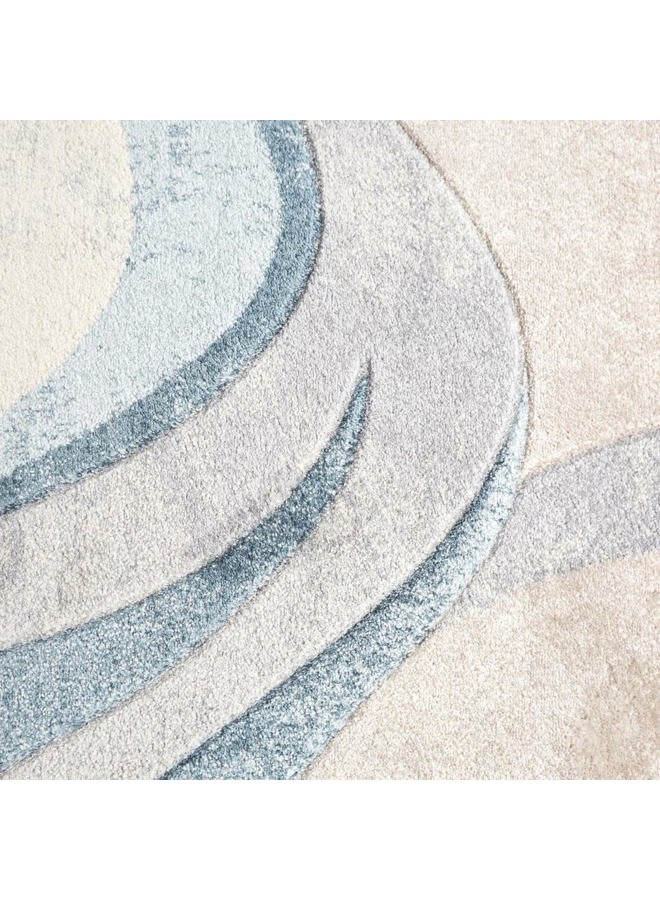 Home Dynamix Tribeca Slade Modern Area Rug, Abstract Blue 6'7"x9'10" - Image 3